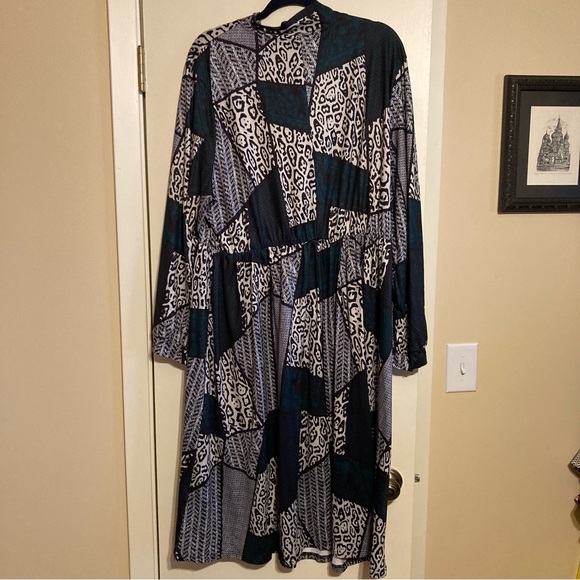 SHEIN lune plus chevron and leopard print dress - Picture 3 of 6